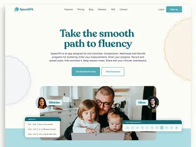 Landing Page for a Speech App home page landing page ui user interface ux web design webdesign website website design