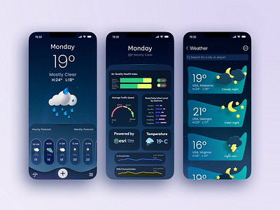 Weather App UI/UX branding design graphic design illustration ui ux vector