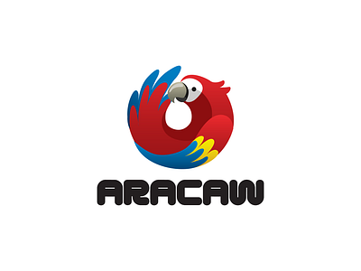 Logo Design Aracaw bird branding design illustrator logo logo design red vector illustration