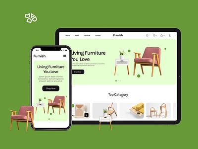 Furnish - Home page design app design brand furniture ui furniture web design landing page logo mobile web mobileui ui ui design ui ux web design