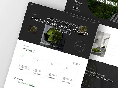 MOSSWALL - Decorative moss interior website landing page bestsite business website conversion increased sales selling website webdesign webdesigner website