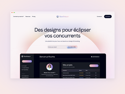 Flowthebrief - Landing page branding design graphic design illustration landing page logo ui ux webdesign webflow website