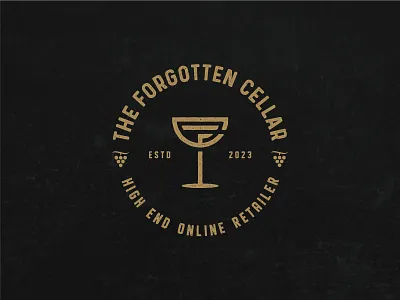 "The Forgotten Cellar" Vintage Logo Concept typographymasters