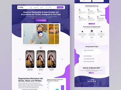 Reelify agency landing page agency landing page interfacly landing page reel agency landing page reel video agency reelify agency sabbiruiux short video agency ui ux design uiuxdesign