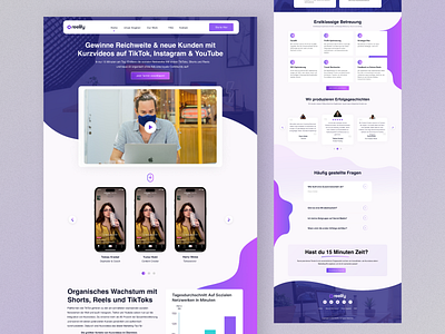 Reelify agency landing page agency landing page interfacly landing page reel agency landing page reel video agency reelify agency sabbiruiux short video agency ui ux design uiuxdesign