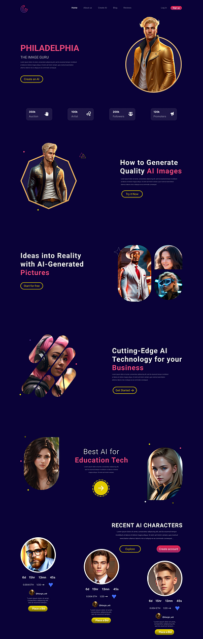 AI Website Design design ui