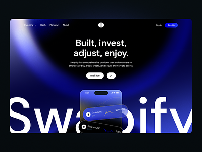 Swapify - Web 3.0 Platform arounda crypto wallet crypto website cryptocurrency design platform product design roduct page ui ui design uiux ux ux design wallet web 3.0 web 3.0 design web app design web application web application design web platform