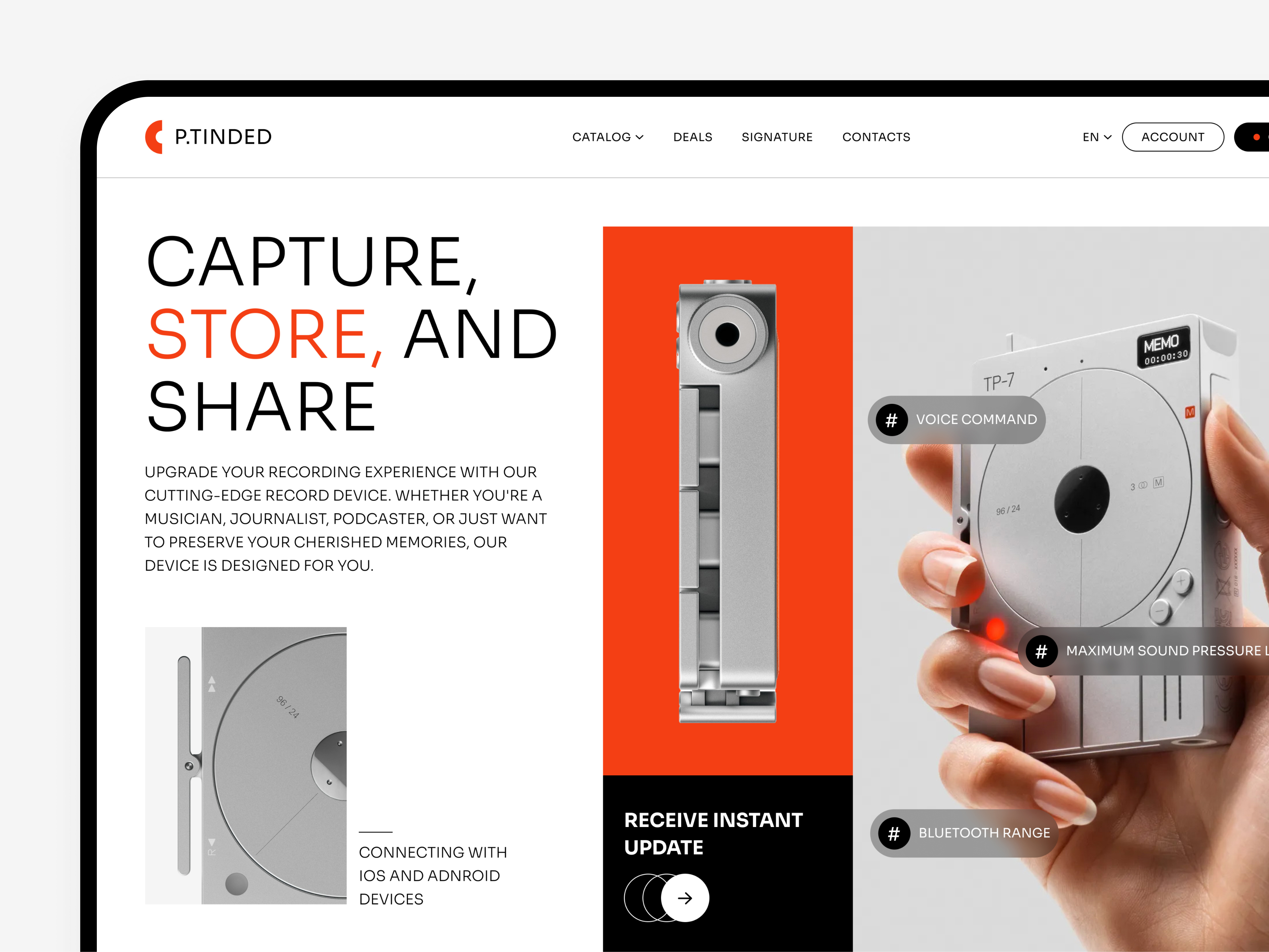 Concept for Record Device concept device gadget journalist marshall music record turntable ui