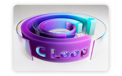 CLoop Logo Design 3d branding cinema4d design effect illustration logo music vst