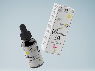 Label and box of children's vitamins 👶🏼👧🏼 adobe adobeprogrammes branding design graphic design illustration logo vector vectorart vectors work