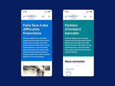 Banque de France - Responsive mobile ui