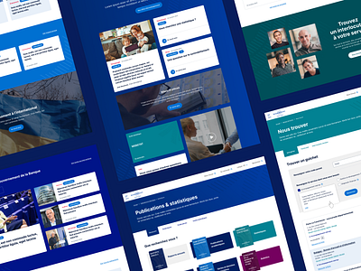 Banque de France - Display pages graphic design ui