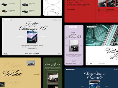 Case Study: Vintage Car Rental Website auto branding car car hiring car rental design graphic design interaction design interface motion graphics service ui user experience user interface ux vintage web web design website website design