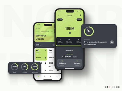 Fitness Tracker App app design components design fitness fitness app fitness app design health healthcare ios mobileapp modern ui sport tracker tracking app training ui ux