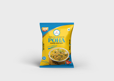 Poha Pouch Design branding fmcg products food products indian food items indian poha mockup poha poha pouch pouch design pouch packaging product design