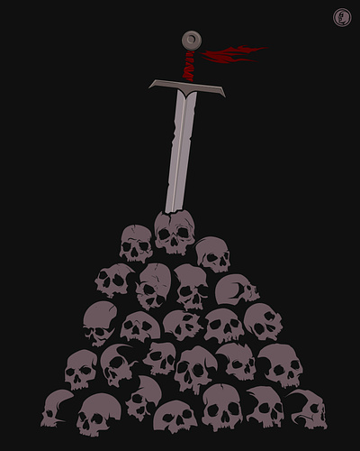 Fit for a King skulls sowrdotber sword vector