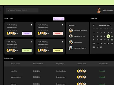Task Manager - Website Dashboard branding design ui ux design web design website dashboard page