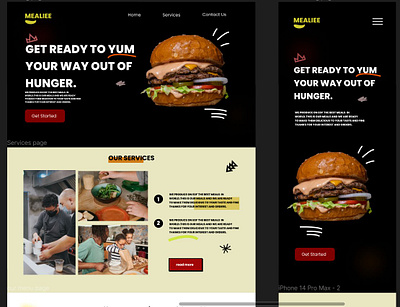 Mealiee 🍔 uiux web design