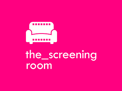 The Screening Room (2020) branding cinema couch design film logo screening sofa