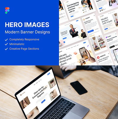 MODERN HERO IMAGES FOR WEB THEMES branding figma graphic design multipurpose stylish ui uiux