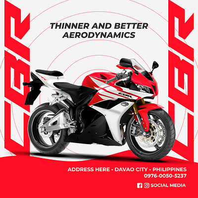 Honda CBR Poster graphic design poster social media