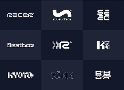 Selected works Q3 2023 branding font font design graphic design japan logo modern music racing tdr type design typographic wipeout y2k