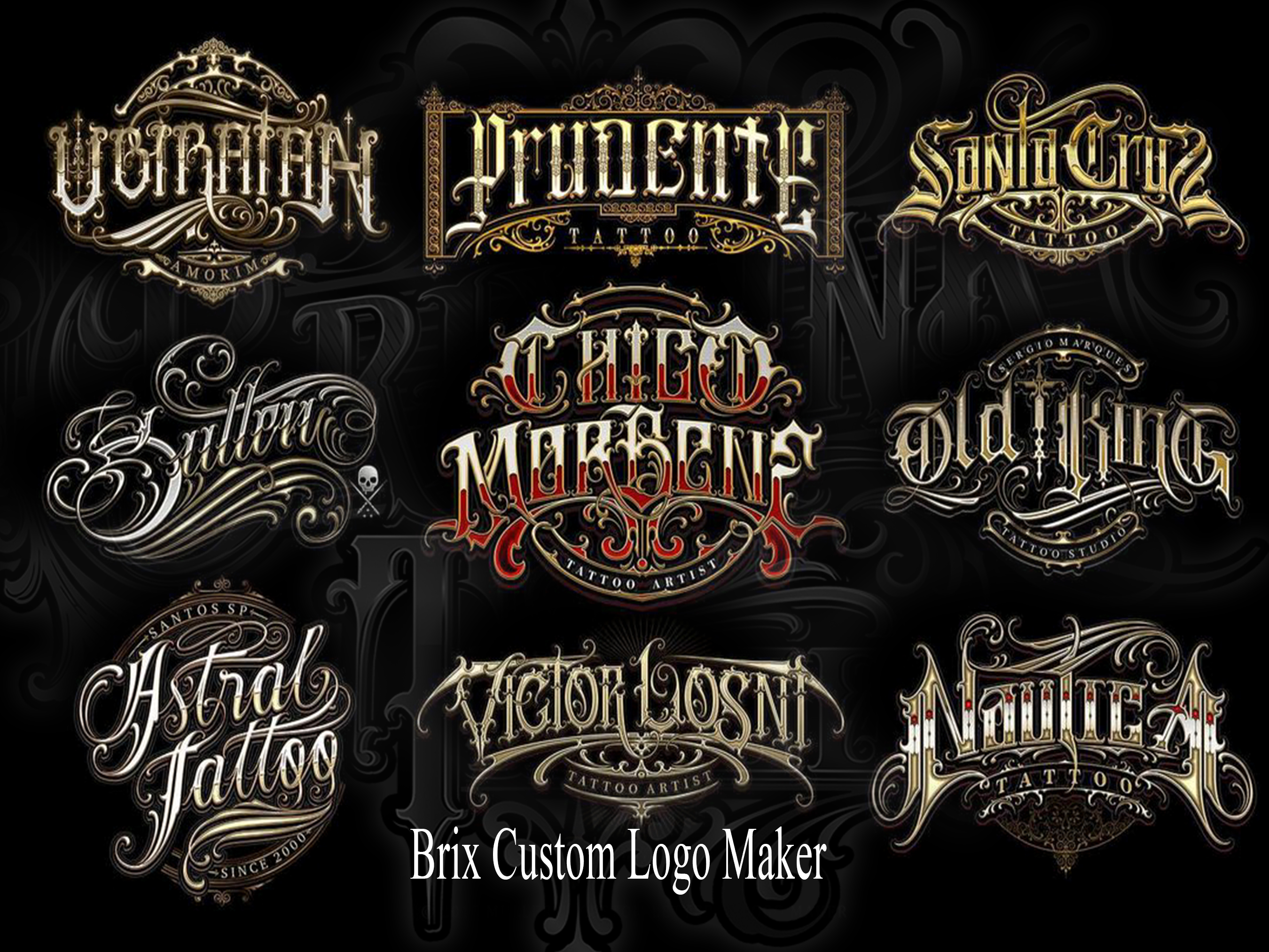 Tattoo logo template Royalty Free Vector Image