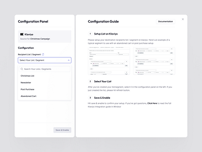 Windsor.Io - Automating Campaigns app automations campaigns case study clean configuration design documentation email integrations modal ui ux web