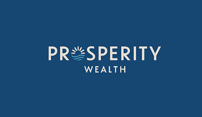 Prosperity Wealth Logo Redesign beach branding design financial financial advisor florida graphic design logo rebrand sun waves