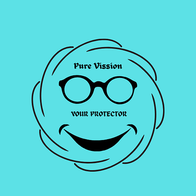 Pure vission logo graphic design logo