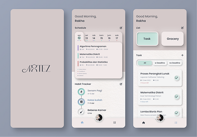 Notez grocery note schedule task ui uiux ux