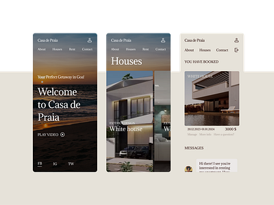 CASA DE PRAIA branding consept ui