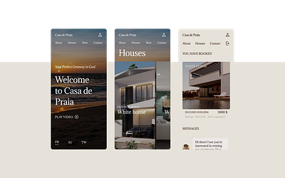 CASA DE PRAIA branding consept ui