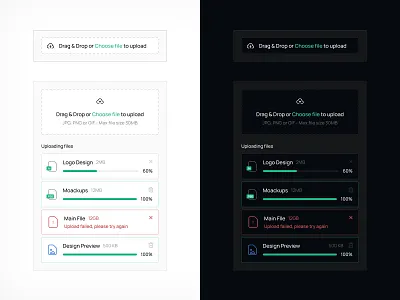 File upload - 8 Ui kit design dribbbble figma file upload kadir miye ui ui design uikite uimiye web design
