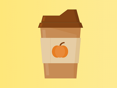 1. Pumpkin Spice Latte - Single Div CSS Art coffee css cssart divtober fall pumpkin spice latte seasonal singlediv