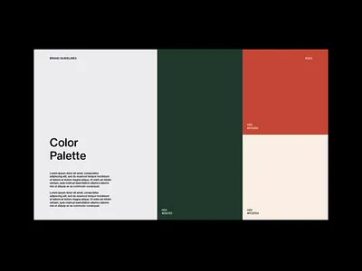 Color Pallete Layouts brand identity branding clean color design layout minimal style guide typography