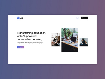 AIL - AI-powered education platform agency ai ai learning concept design main page minimal platform ui ui design ux web site