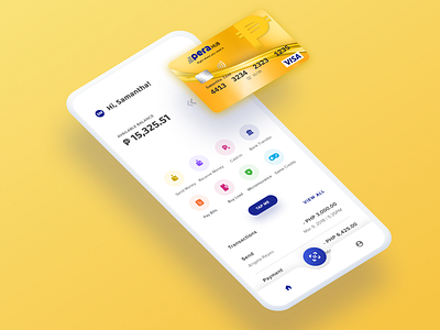 Pera Hub App app bank card fintech mobile