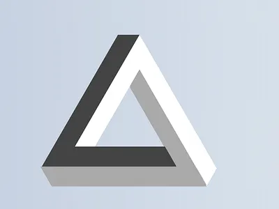 2. Penrose Triangle - Single Div CSS Art (Divtober 2023) css cssart design escher illusion impossible singlediv triangle