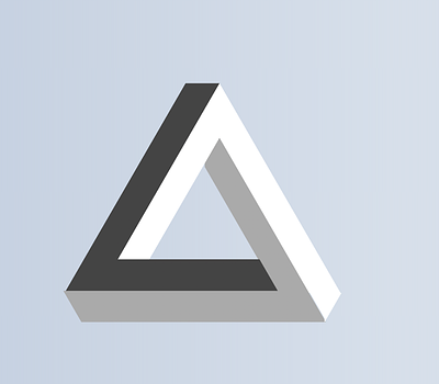 2. Penrose Triangle - Single Div CSS Art (Divtober 2023) css cssart design escher illusion impossible singlediv triangle