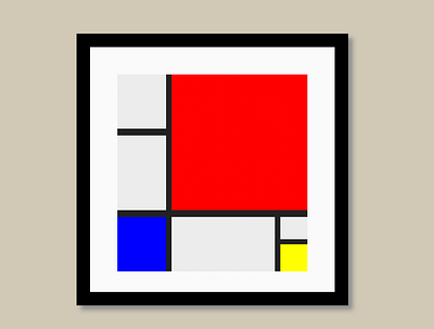3. Mondrian - Single Div CSS Art (Divtober 2023) art artist css cssart divtober mondrian singlediv