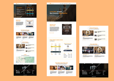 Mosque website design graphic design mosgid ui design mosque ui design mosque website ui uiux ux