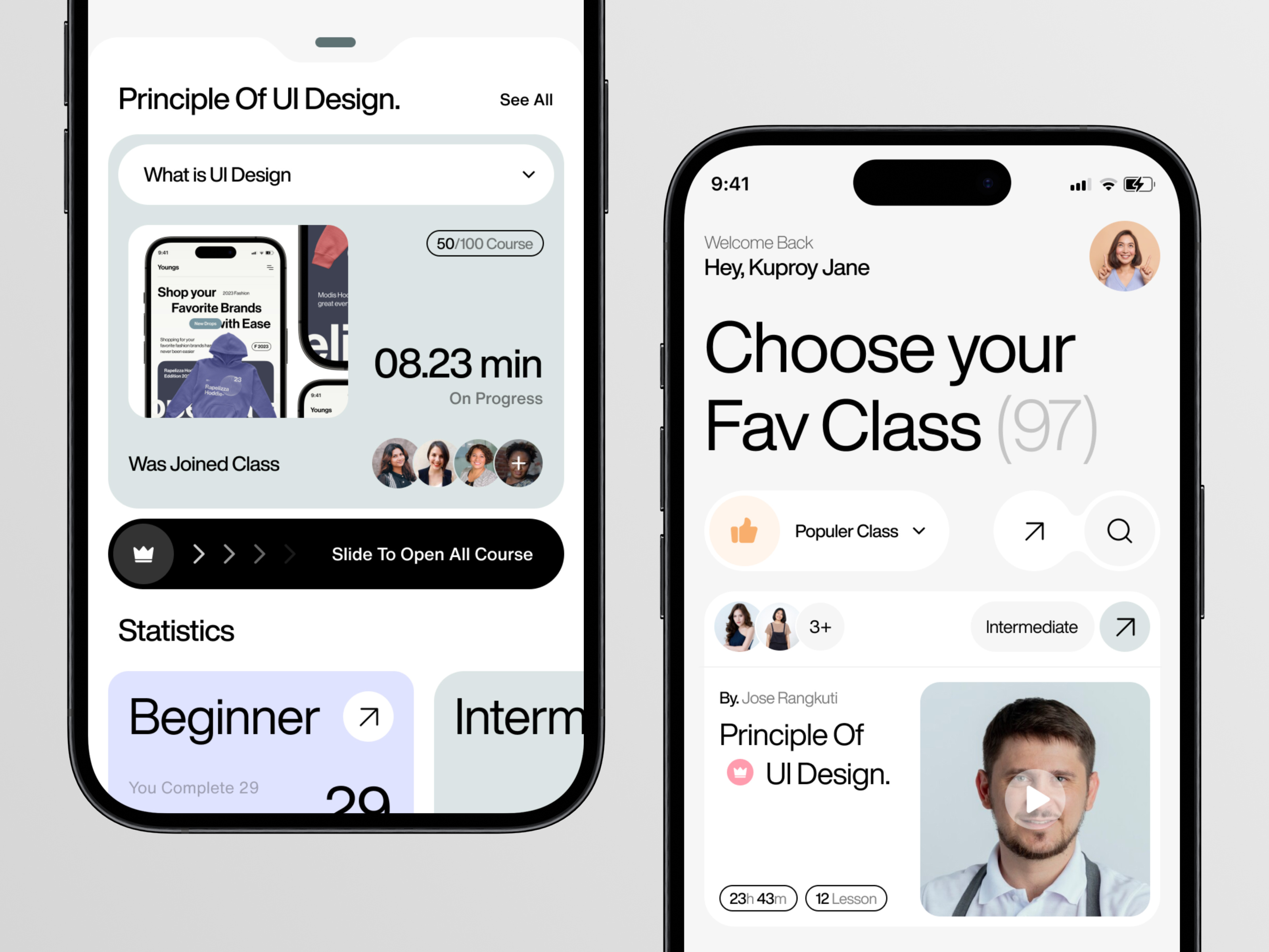 Example of Mobile App UI/UX Design — Per Screen
