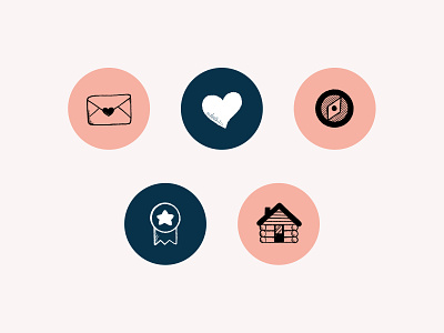Icons for Instagram Highlights (Vacation Rental Company) graphic design iconography illustration