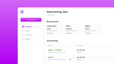 Dashboard 🏄 app dashboard jim designs jimdesigns jimdesigns.co product design saas survey ui