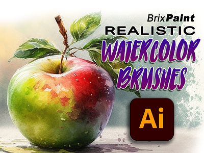 83 Realistic Watercolor Brushes for Adobe Illustrator adobe illustrator brush digital painting illustrator brushes watercolor art watercolor brush watercolor effect