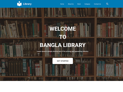 Library Website graphic design library ui library website library website design ui uiux ux