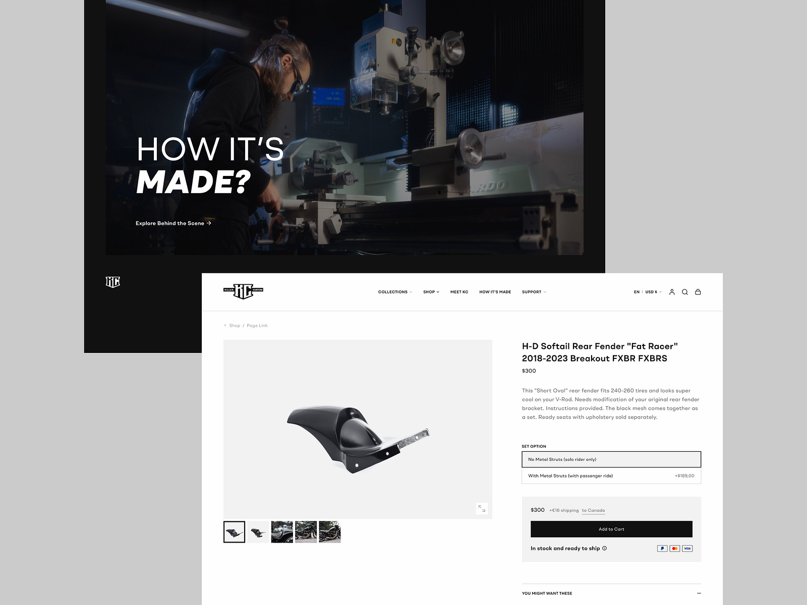 Killer Custom The custom bike parts company website by adomas biguzas for monotwo on Dribbble