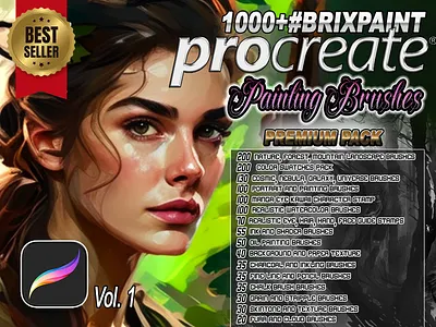 1000+ Procreate Brushes Digital Painting Bundle art digital art digital brushes digital painting drawing ipad portrait brush procreate procreate art procreate brush procreate brushes procreate stamps sketch