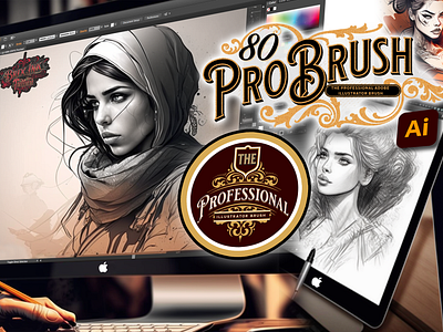 80 ProBrush Bundle for Professional Adobe Illustrator adobe illustrator adobe illustrator brush brushset digital art digital painting probrush